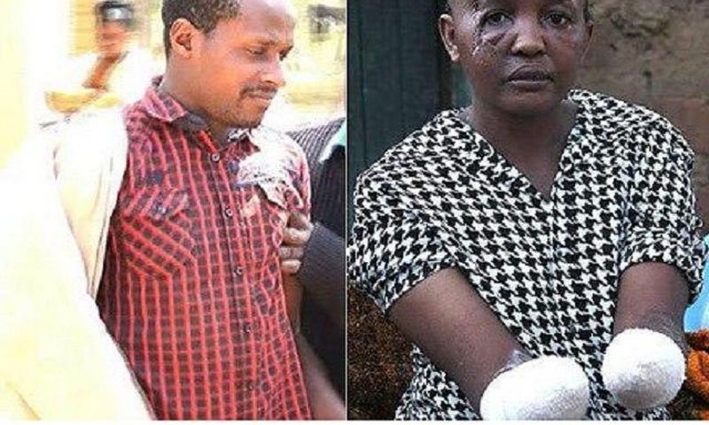 Stephen Ngila and his brutalised wife, Jackline Mwende