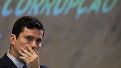 El exjuez brasileño Sergio Moro, el 23 de noviembre de 2018 en Rio de Janeiro durante un foro nacional sobre la lucha contra la corrupción