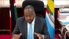 Health CS Mutahi Kagwe during a virtual session with the Senate Health Committee