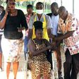 Nominated MCA Mary Ogodo (on wheelchair) received at St Mary's Hospital following chaos at Migori County Assembly