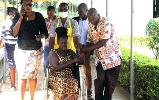 Nominated MCA Mary Ogodo (on wheelchair) received at St Mary's Hospital following chaos at Migori County Assembly