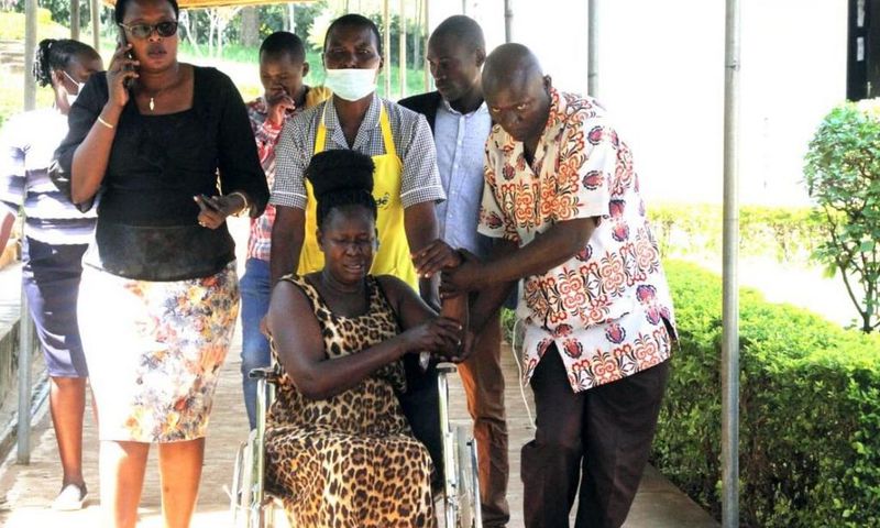 Nominated MCA Mary Ogodo (on wheelchair) received at St Mary's Hospital following chaos at Migori County Assembly