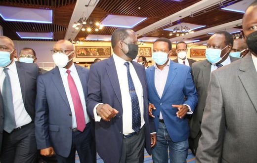 Former Prime Minister Raila Odinga with Council of Governors