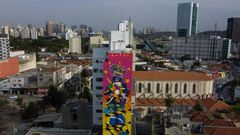 Sao Paulo, Brazil is known as a world street art capital, and not even the coronavirus pandemic has stopped graffiti artists