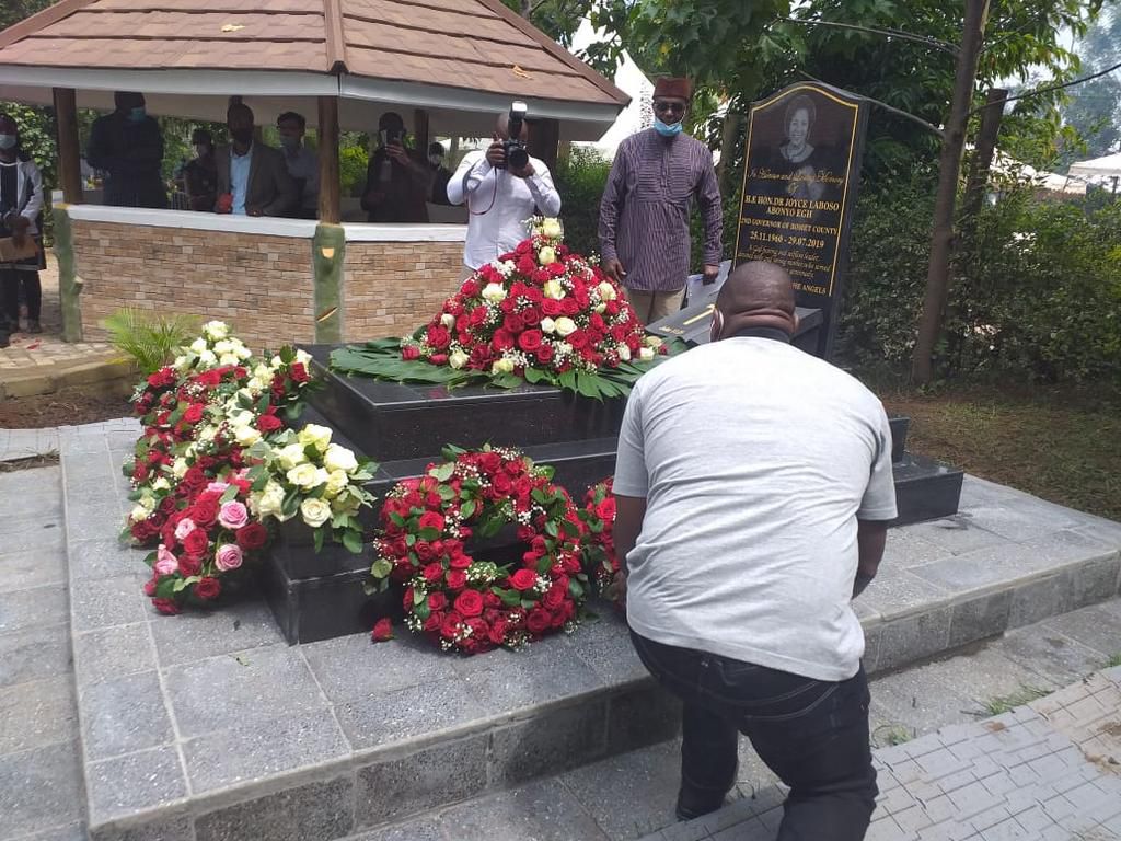 Wreaths laid at Former Bomet Governor Joyce Laboso's grave one year after her passing