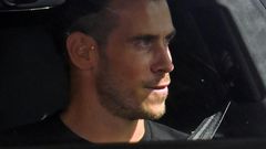 Bale arriving at Tottenham's training ground in north London on Friday for talks on his loan deal