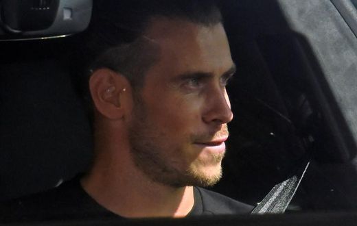 Bale arriving at Tottenham's training ground in north London on Friday for talks on his loan deal