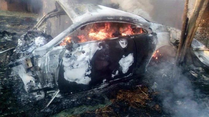 Ginimboi's Car after the accident