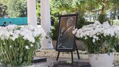Portrait of the late Mzee Daniel Moi beside his grave, one year after he passed on
