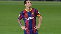 Lionel Messi scored a penalty as Barcelona beat Villarreal 4-0 in their first competitive game under new coach Ronald Koeman