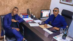 Otile Brow with his new signee Lexsil