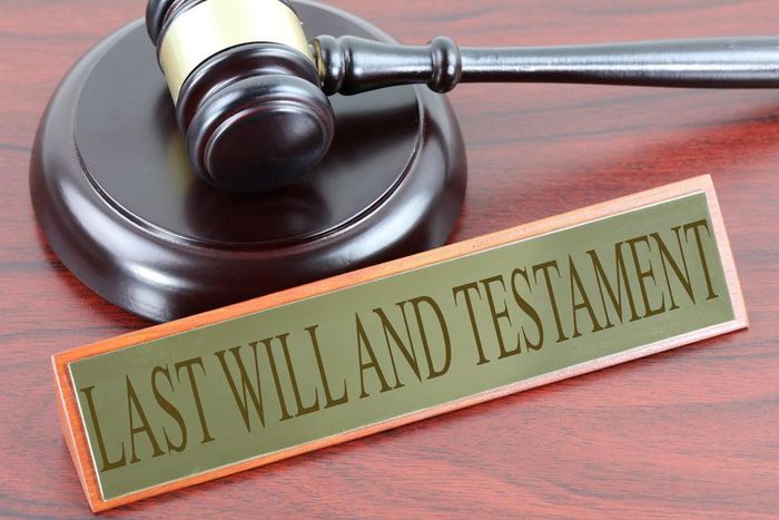 Stock image on last will and testament