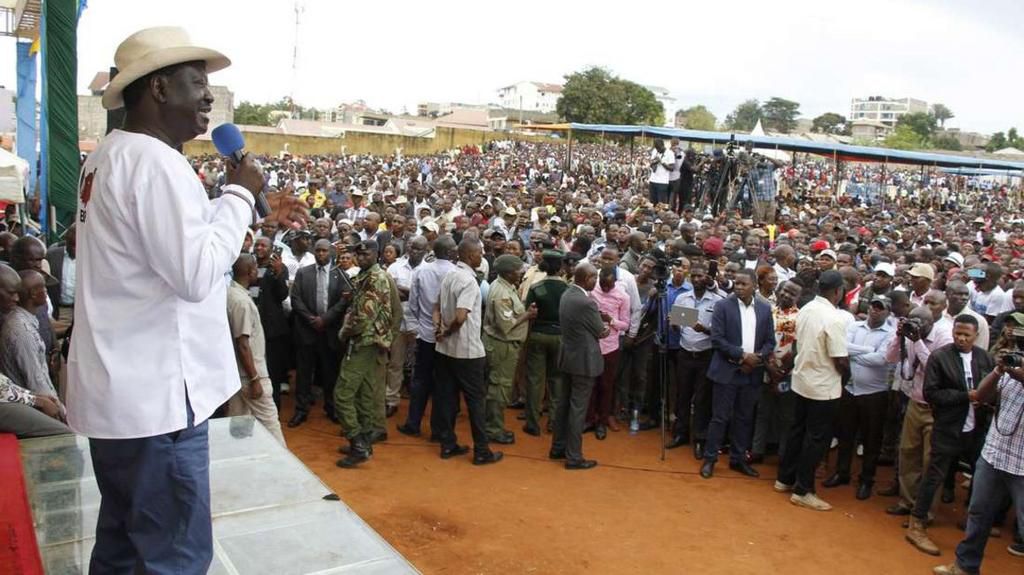 Raila Odinga at a BBI rally