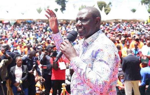 Deputy President William Ruto during rallies in Central Kenya
