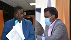 Activist lawyer Okiya Omtatah and Director of Public Prosecutions (DPP) Noordin Haji