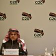 Saudi Arabia is the host of the virtual G20 talks, chaired by Saudi Finance Minister Mohammed al-Jadaan (R) and central bank governor Ahmed al-Kholifey