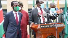 Council of Governors Chairperson Wycliffe oparanya during a press briefing on November 20, 2020