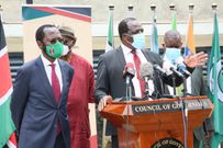 Council of Governors Chairperson Wycliffe oparanya during a press briefing on November 20, 2020