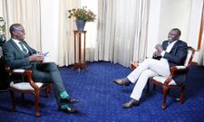 Deputy President William Ruto and Citizen TV's Joe Ageyo