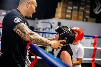 Walton and his father as they continued to train in October 2019.