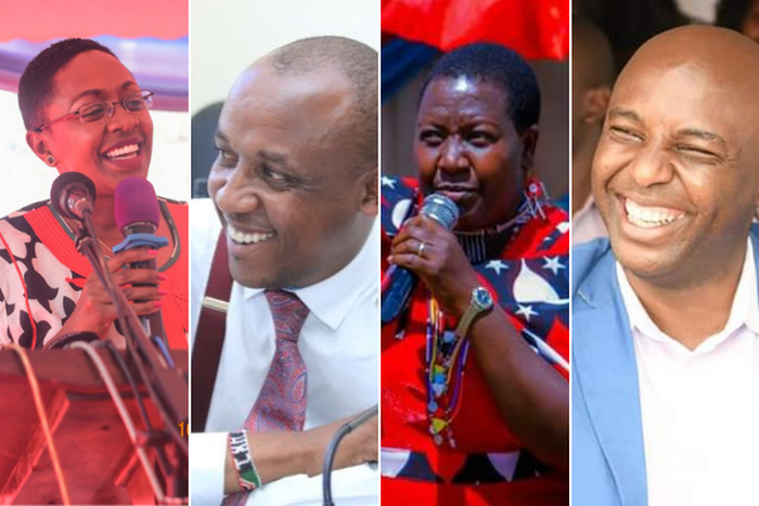 Murang'a Woman Rep Sabina Chege, Makueni Senator Mutula Kilonzo Jr, Kajiado East MP Peris Tobiko and Murang'a Senator Irungu Kang'ata