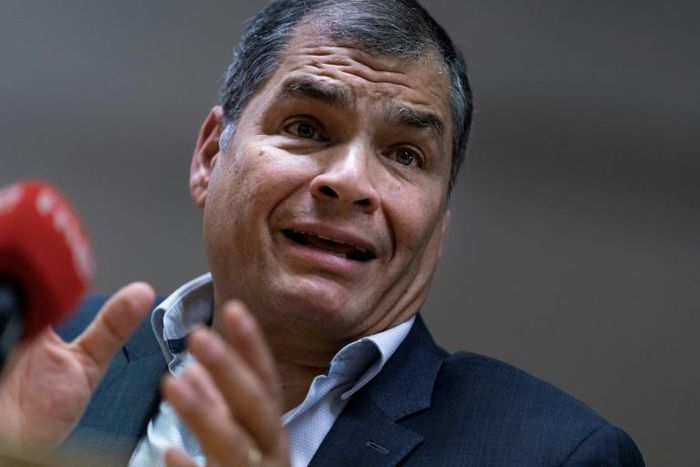 Ecuador's former president Rafael Correa, who lives in exile in Belgium, was sentenced in absentia in April to eight years in prison for corruption during his 10-year term