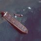 Satellite image showed the stricken tanker off the southeastern coast of Mauritius (picture courtesy of Maxar Technologies)