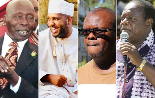 Former President Daniel Moi, former Msambweni MP Suleiman Dori, fromer Kilifi South MP Mustafa Iddi and former Changamwe MP Ramadhan Kajembe who all died in 2020