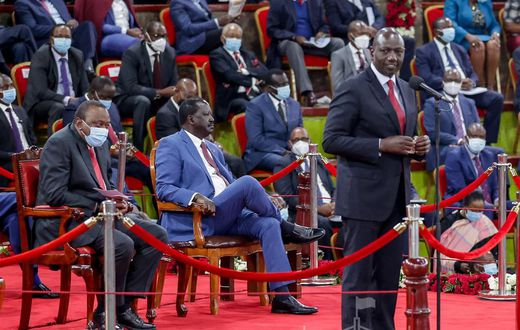 Deputy President William Ruto speaking during the launch of the BBI report at Bomas of Kenya on October 26, 2020