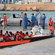 Italian coast guard rescued some migrants from a humanitarian ship and brought them to Lampedusa