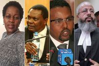 Judy Thongori, Kioko Kilukumi, Abdikadir Hussein Mohamed and Taib Ali Taib who were conferred the "Senior Counsel" title by President Uhuru Kenyatta