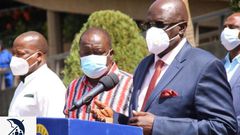 Ministry of Education CS George Magoha during a joint presser on January 3, 2021