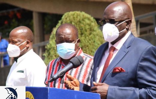 Ministry of Education CS George Magoha during a joint presser on January 3, 2021