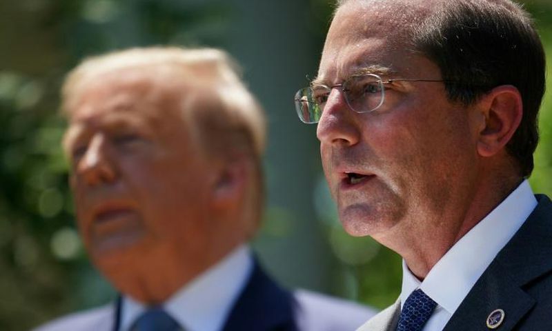 US Secretary of Health and Human Services Alex Azar will lead the upcoming delegation to Taiwan, which Beijing claims and had vowed to one day seize