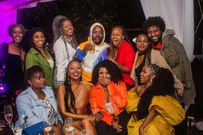 Anita Nderu with her friends