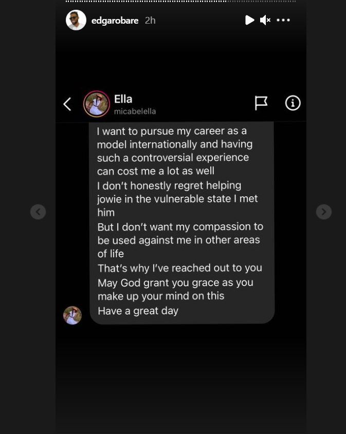 Ella's confession on breakup with Joe Jowie