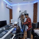 Photos of Koffi Olomide and Diamond Platnumz in Studio