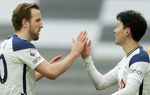 Deadly duo: Harry Kane (left)and Son Heung-min (right)got Tottenham back to winning ways