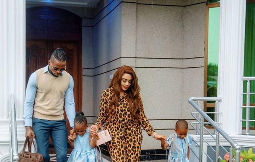 Diamond Platnumz, Zari Hassan and their Kids Nillan and Tiffah