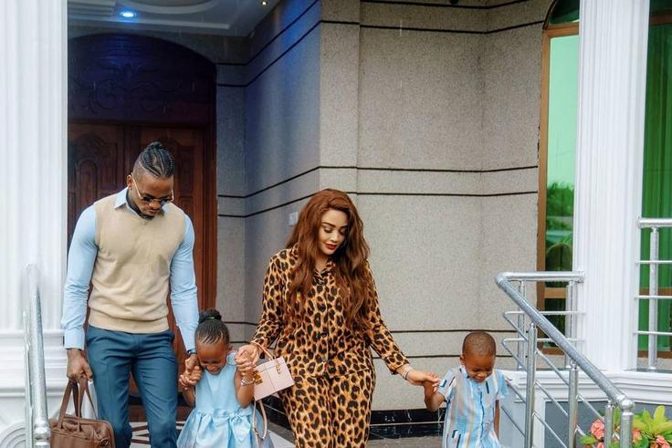 Diamond Platnumz, Zari Hassan and their Kids Nillan and Tiffah