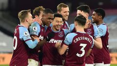 West Ham celebrate during their win over Sheffield United