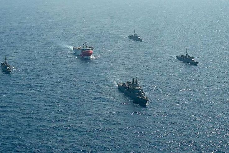 Turkey's energy exploration vessel is being escorted by warships
