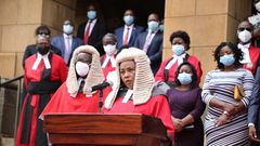 Special court proceedings held as Chief Justice David Maraga retires on January 11, 2021. Justice Philomena Mwilu takes over CJ office on acting capacity