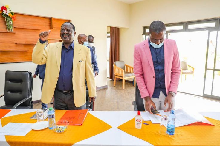 ODM party leader Raila Odinga during a National Executive Committee meeting on September 25, 2020