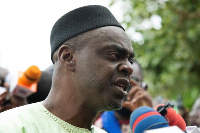 Issa Kaou Djim, spokesman for the June 5 Movement's strategic committee, speaking after the first meeting with Mali's new junta