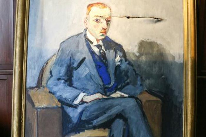 A circa-1930 portrait of Nicolas Sursock, painted by renowned Dutch-French artist Kees Van Dongen, was among the damaged artworks