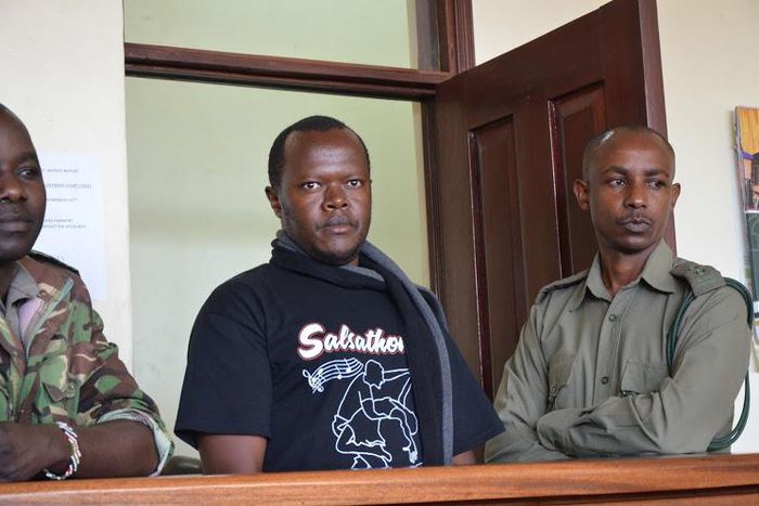 Major Peter Mugure during a past court appearance