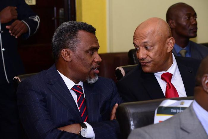 EACC CEO Twalib Mbarak with DPP Noordin Haji during a past meeting