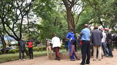 Police disperse protestors in Nairobi’s Jeevanjee Gardens