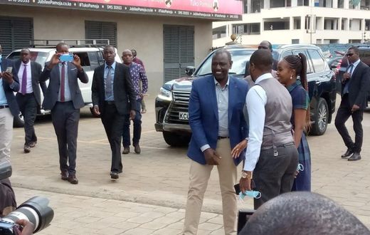 Deputy President William Ruto rushes to Jubilee HQ minutes  minutes after Raphael Tuju's surprise announcement on Msambweni by-election